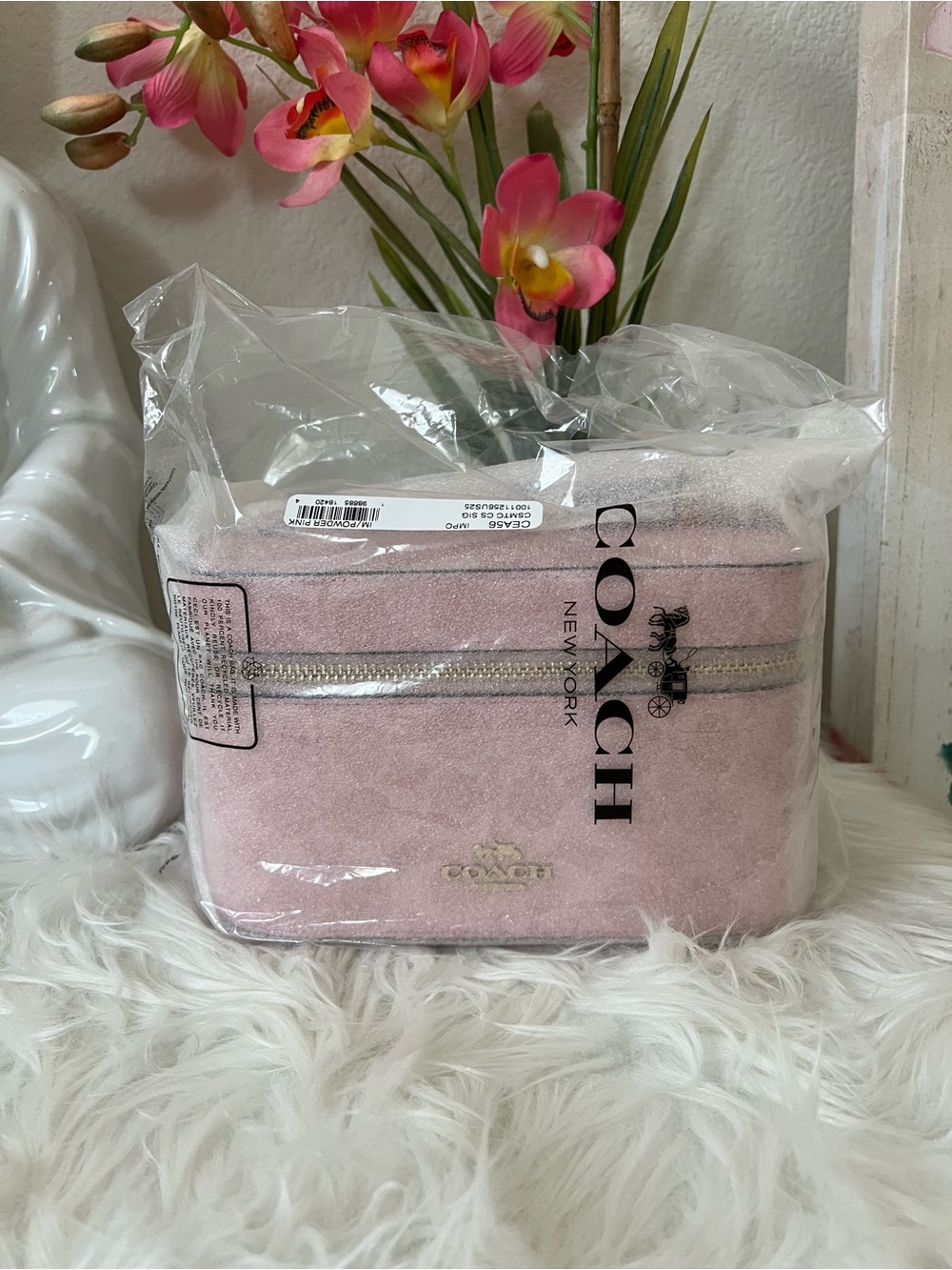 COACH powder Pink Cosmetic Case